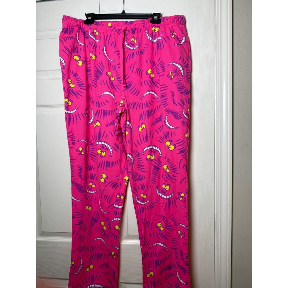 Disney Parks Alice‎ in Wonderland Cheshire Cat Pajama Pants Pink XL New